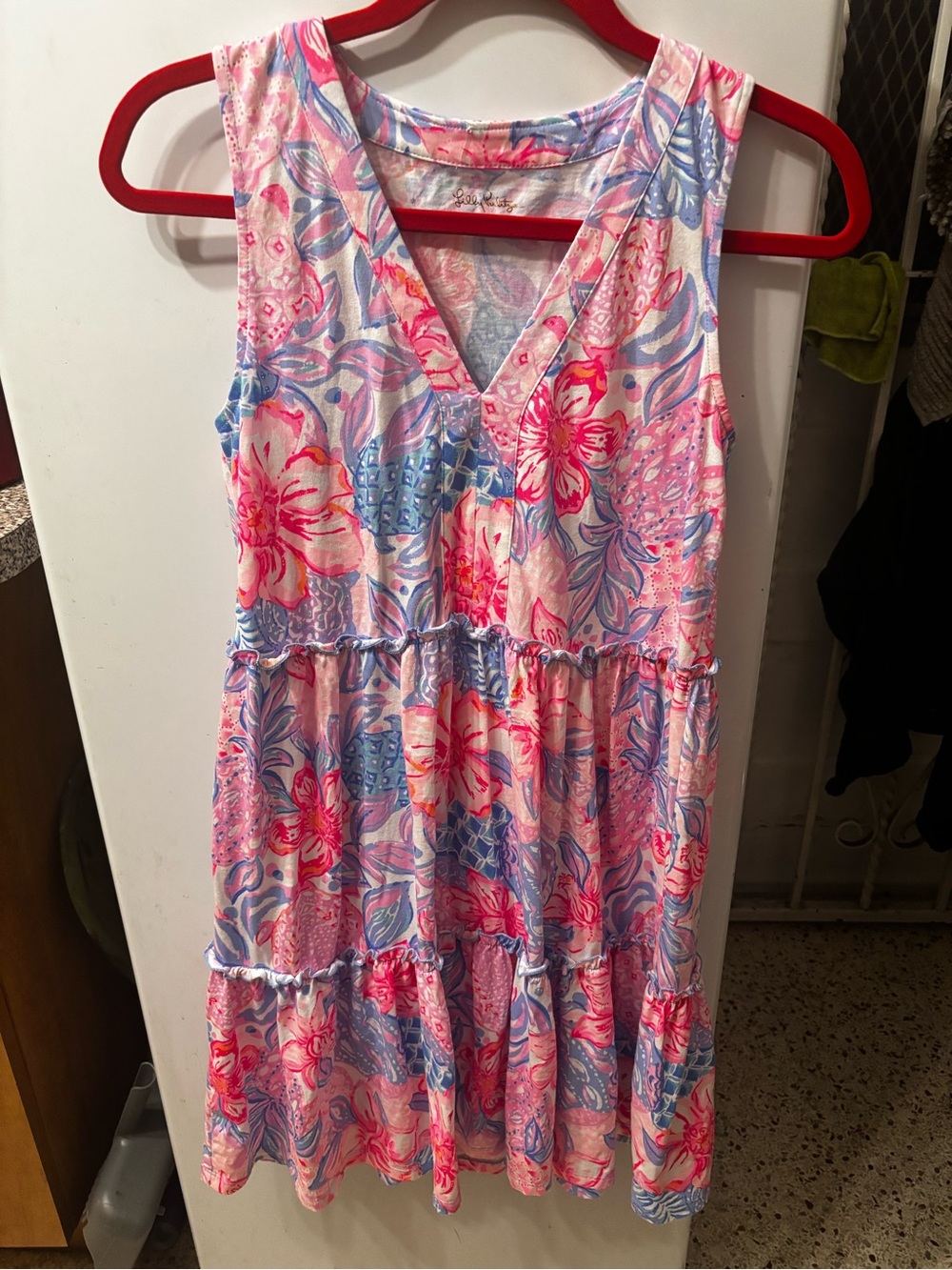 Lilly Pulitzer Lorina Swing Dress pink isle snappy turtle XS